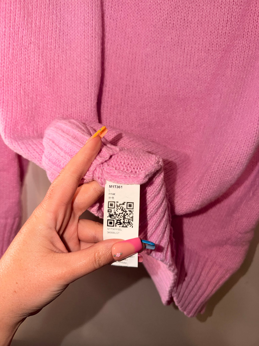 Boutique Pink Off The Shoulder Sweater - Large