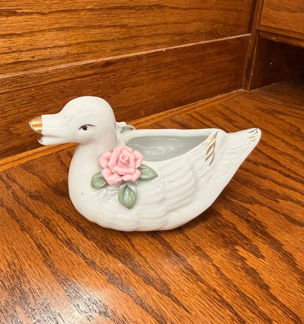 Vintage Japan Duck Floral Planter