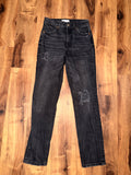 Zara Distressed Black Straight Jeans - 2