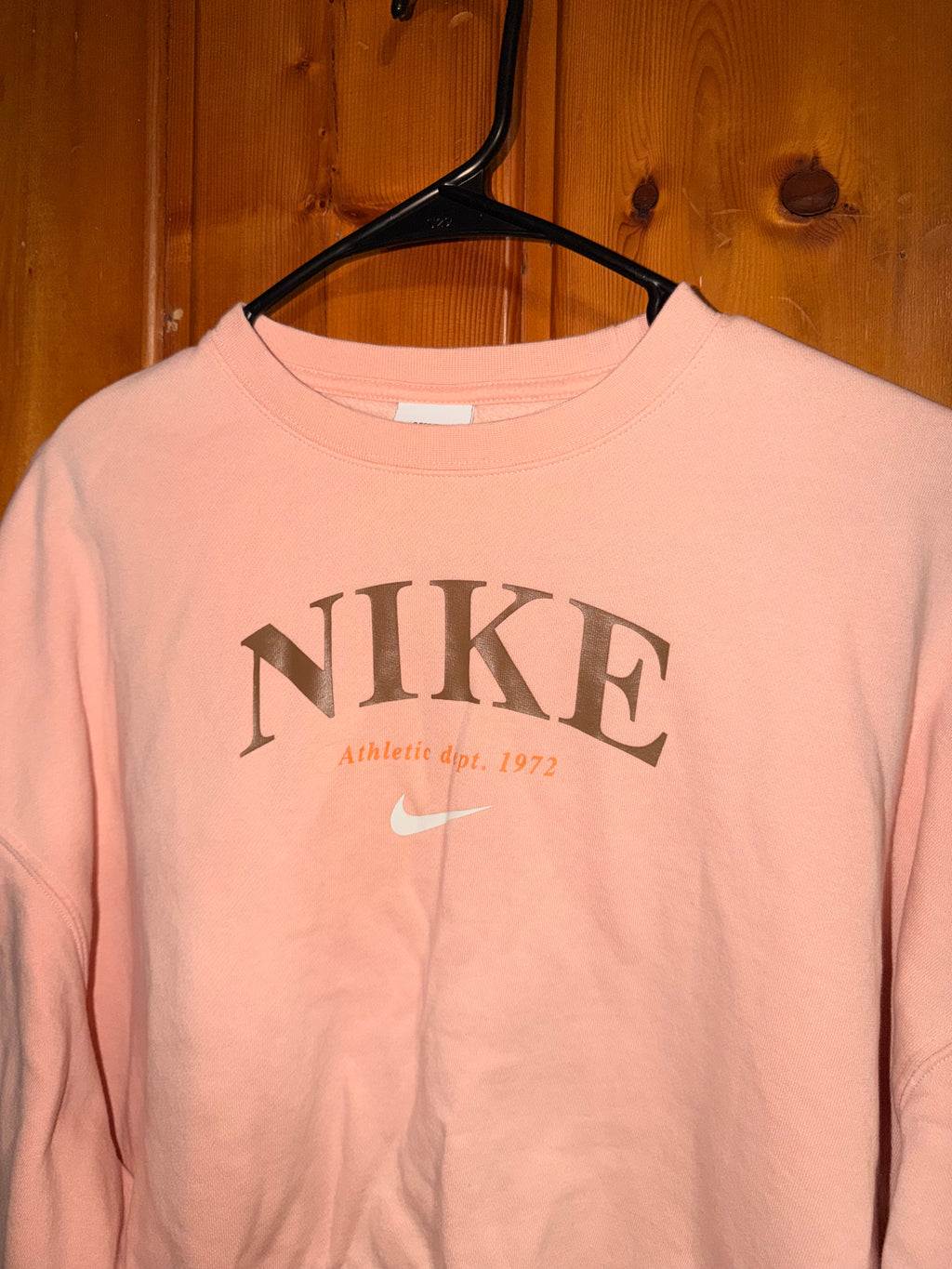 Nike Girls Logo Crop Crewneck - Large