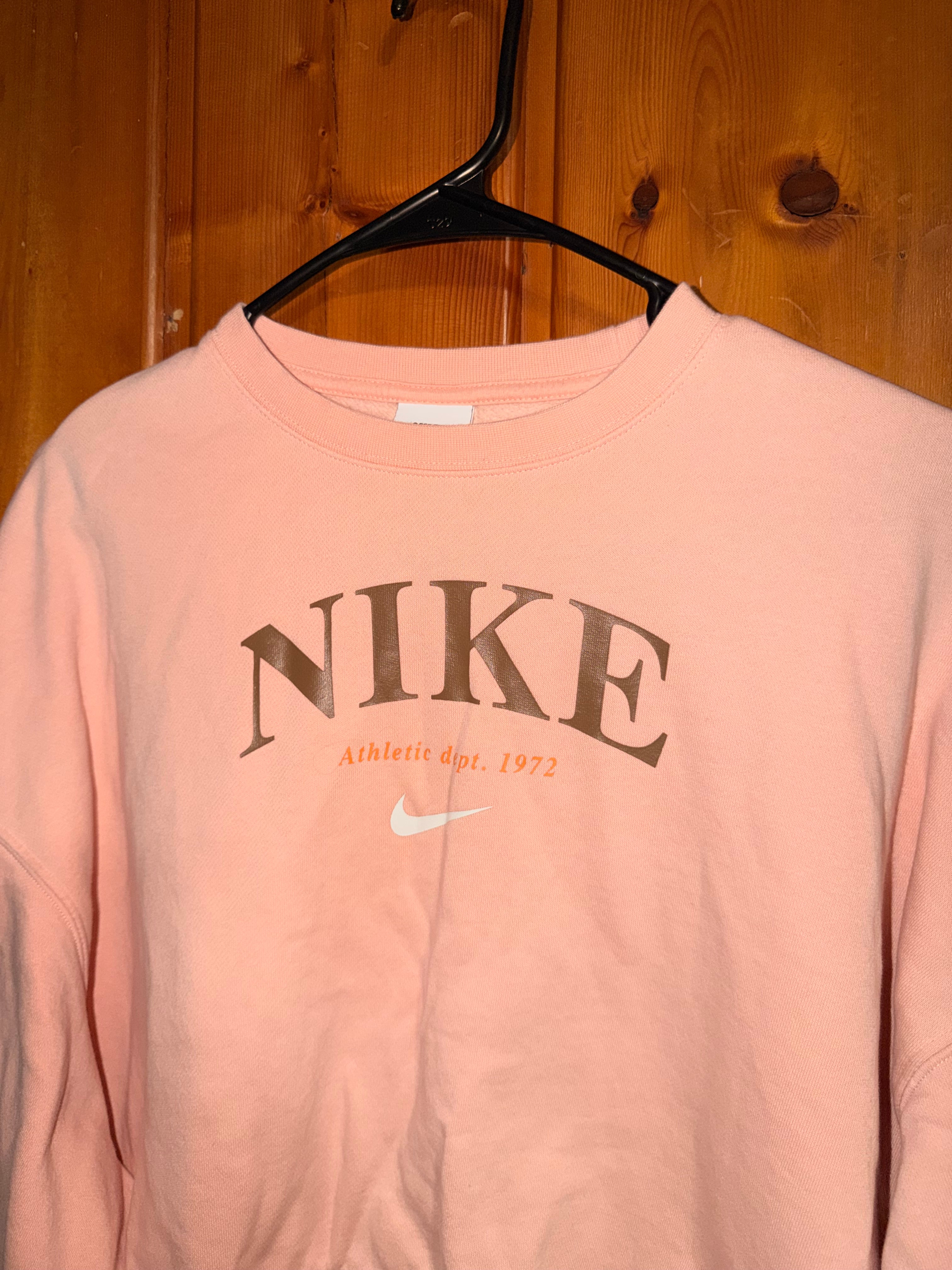 Nike Girls Logo Crop Crewneck - Large
