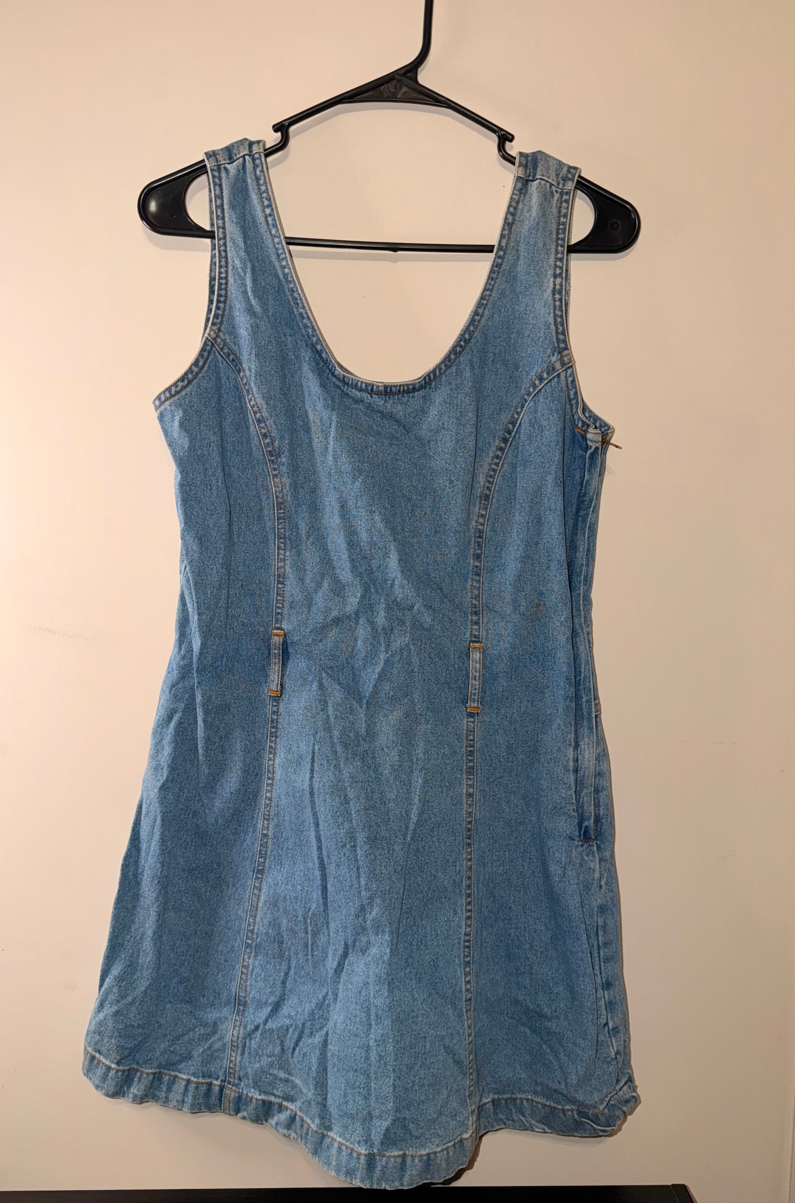 Tickets Clothing Vintage Denim Romper - 7/8