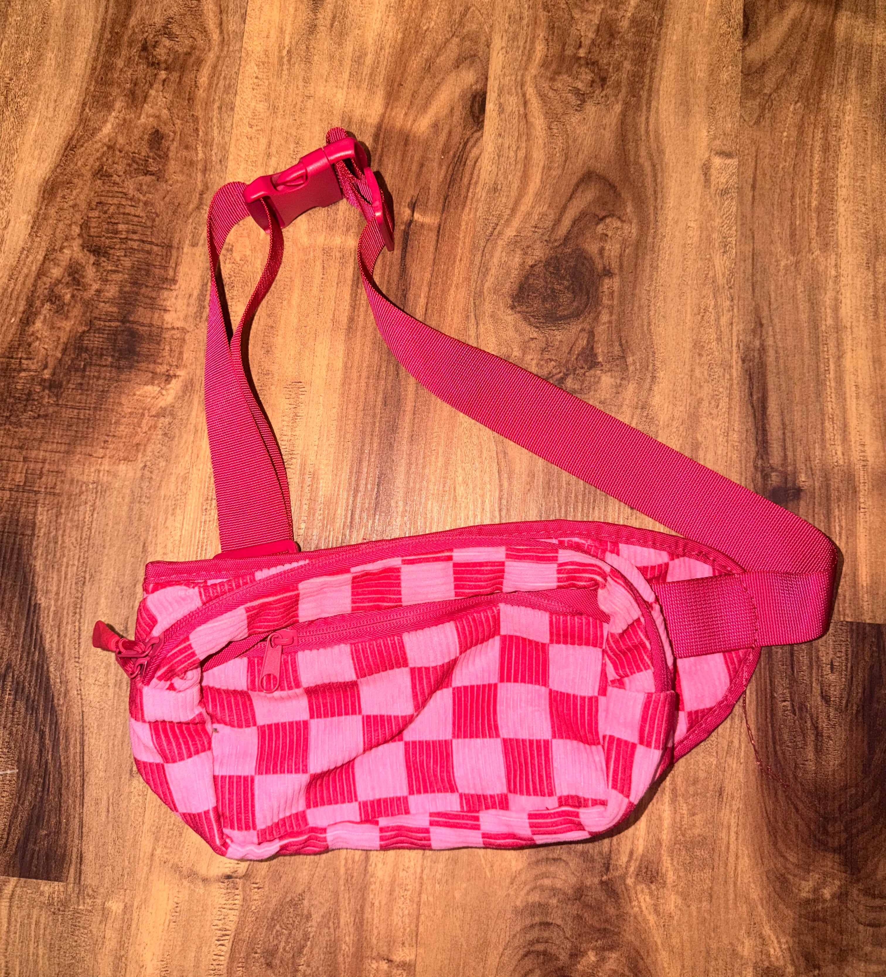 Boutique Checkered Belt Bag