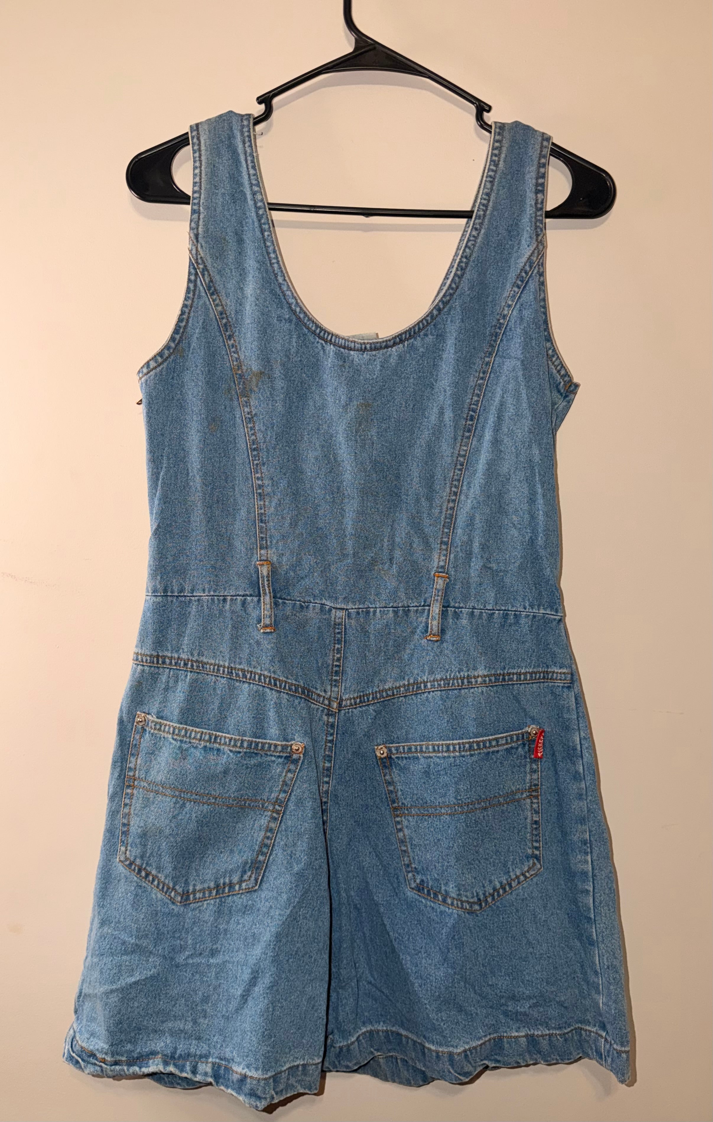 Tickets Clothing Vintage Denim Romper - 7/8
