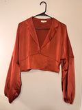 Entro Boutique Burnt Orange Blouse - Large