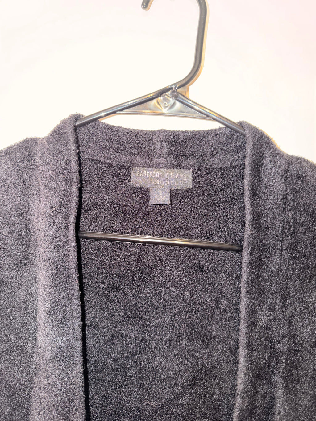 Barefoot Dreams CozyChic Lite Bamboo Cardigan Black - Small