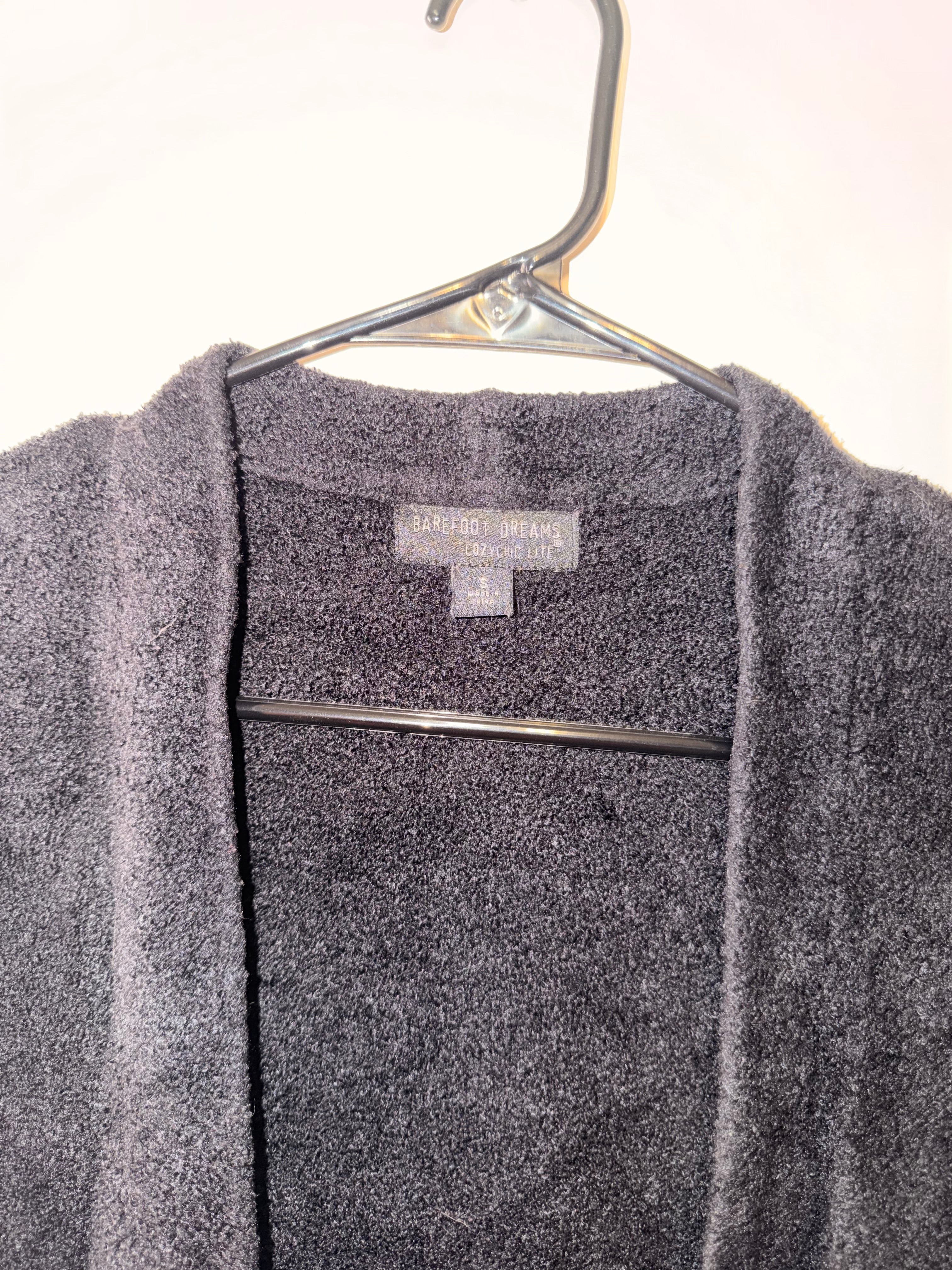 Barefoot Dreams CozyChic Lite Bamboo Cardigan Black - Small