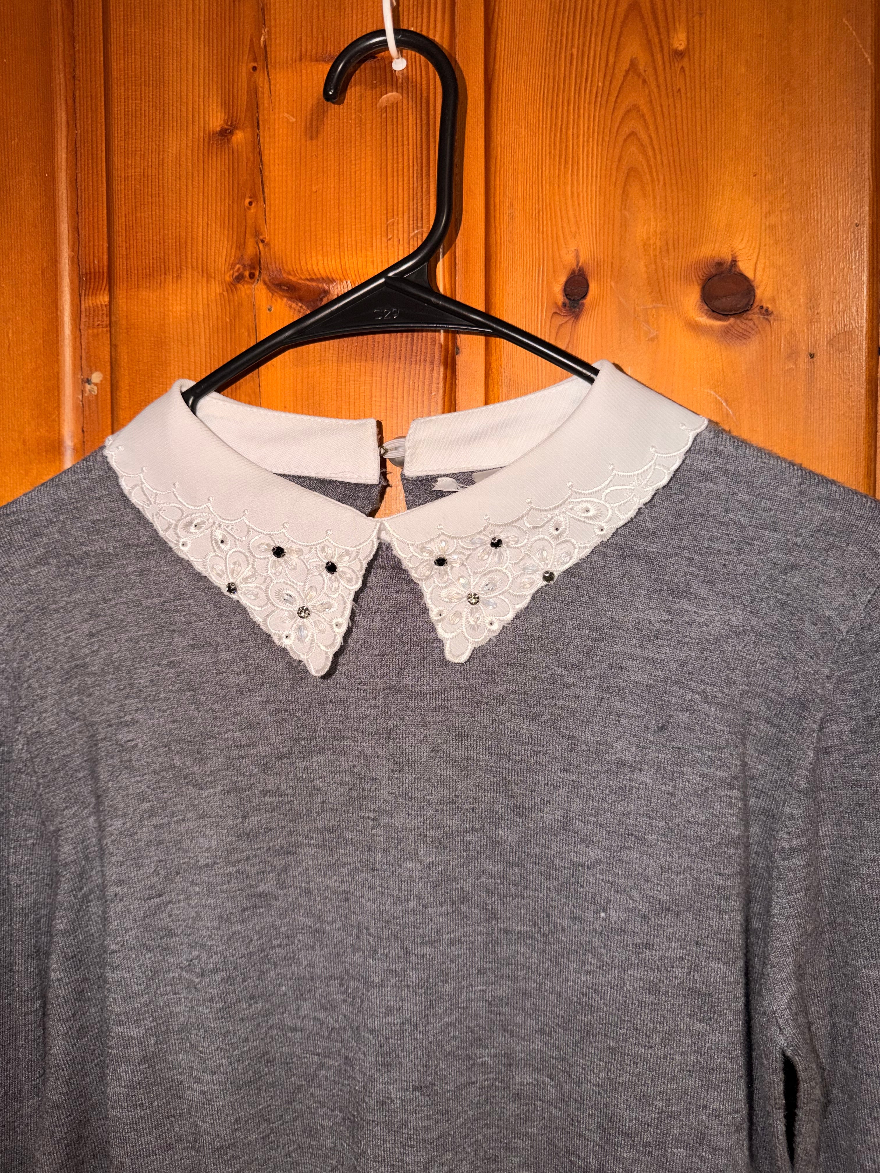 Vila Milano Collared Sweater Blouse - Medium