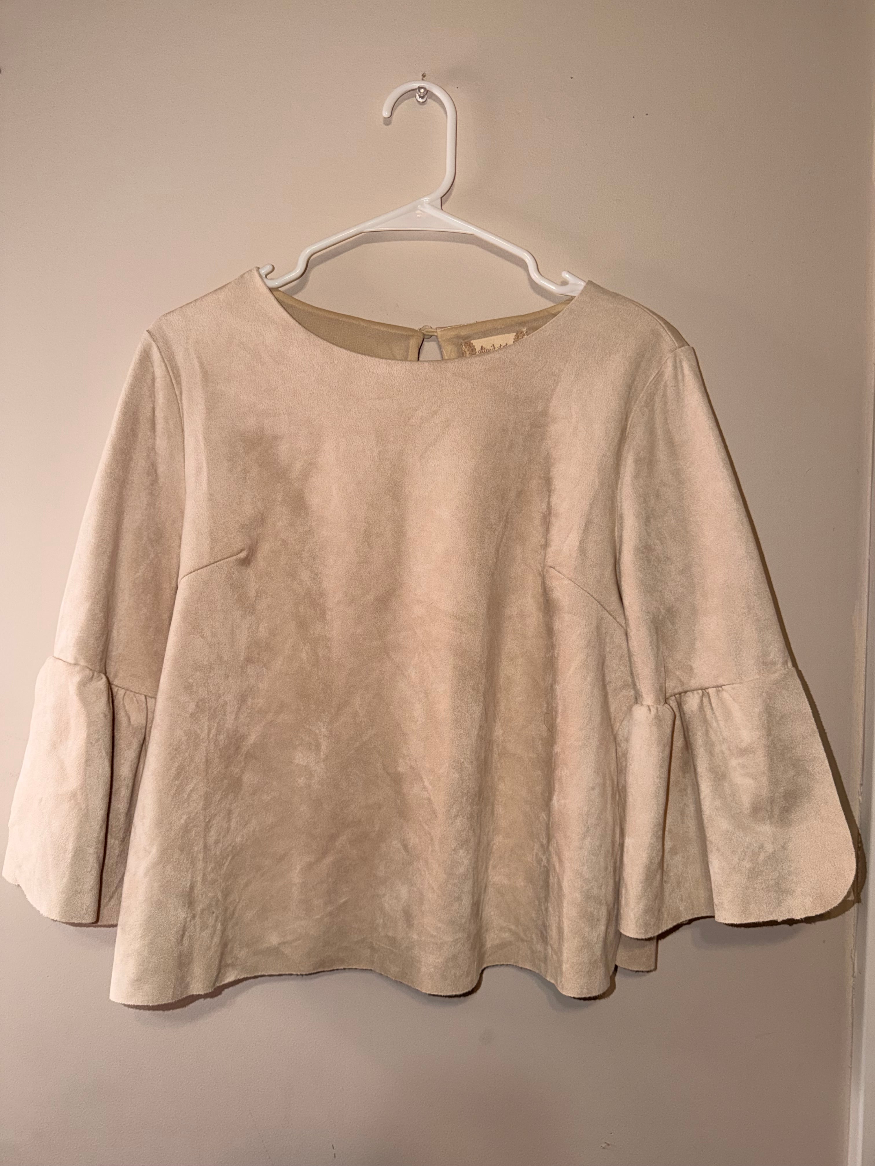 Altar’d State Suede Bell Sleeve Top - Medium