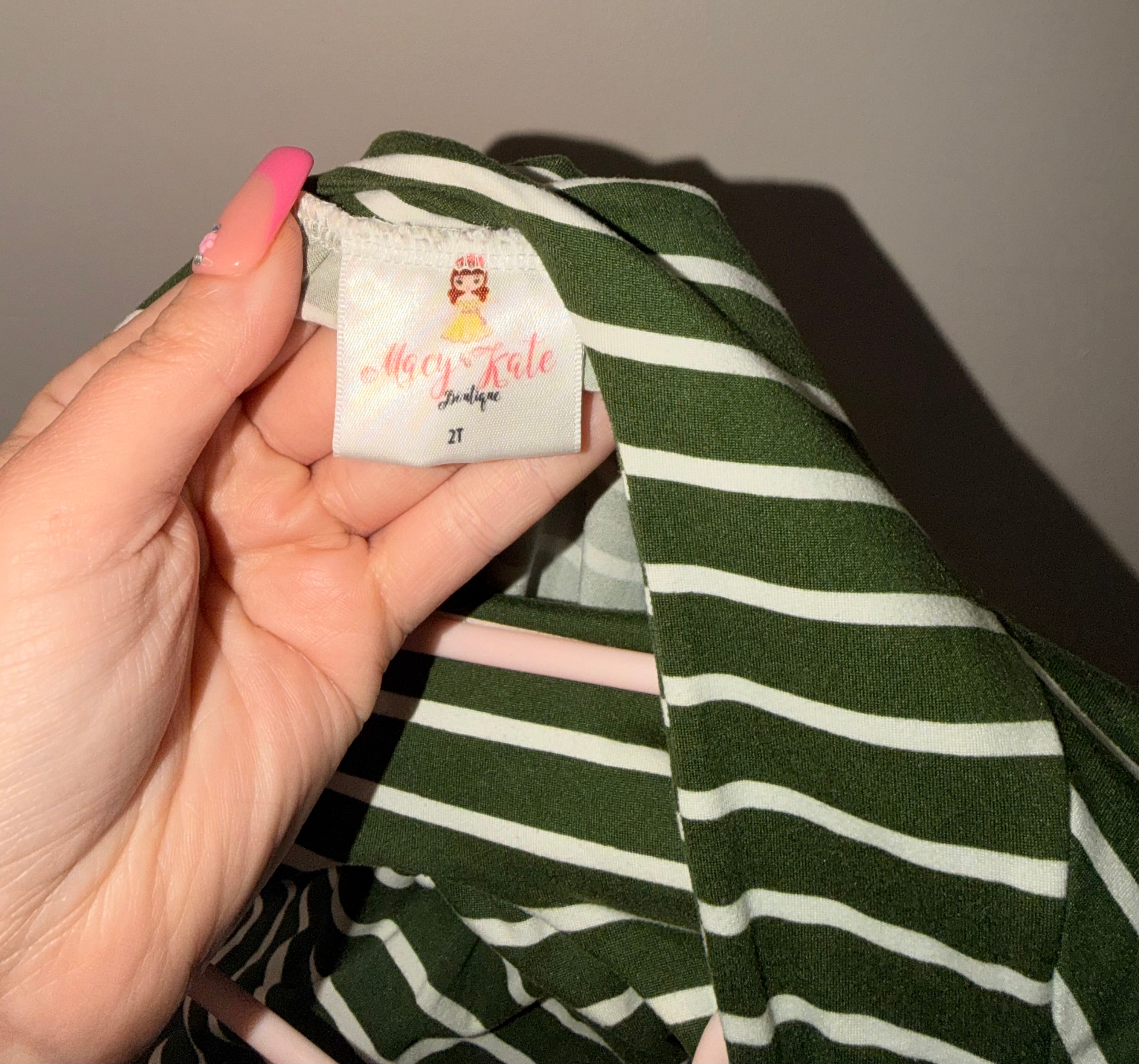 Macy Kate Boutique Bamboo Stripe Bubble - 2T