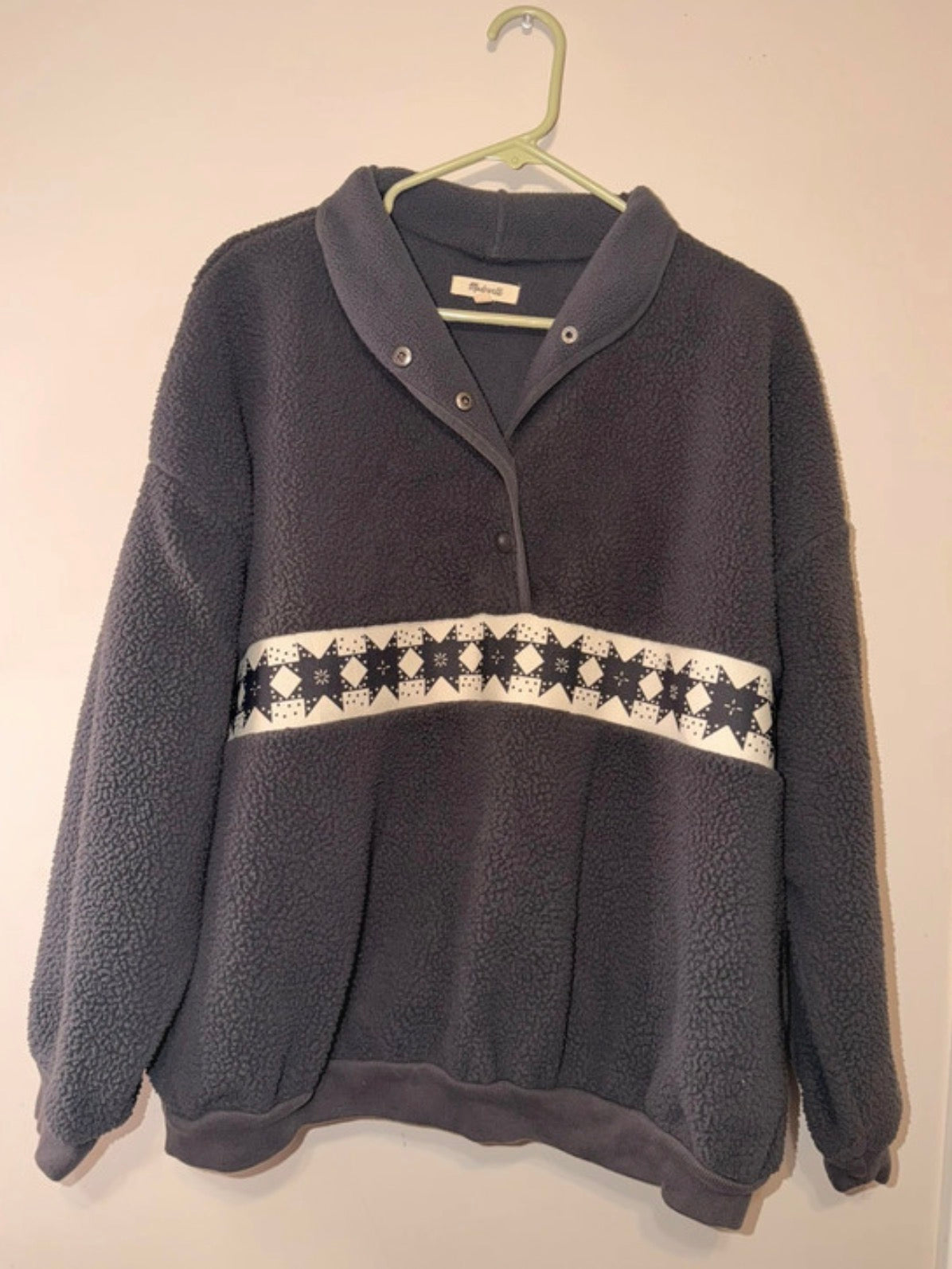 Madewell Re)Sourced Popover Sherpa Jacket - Medium