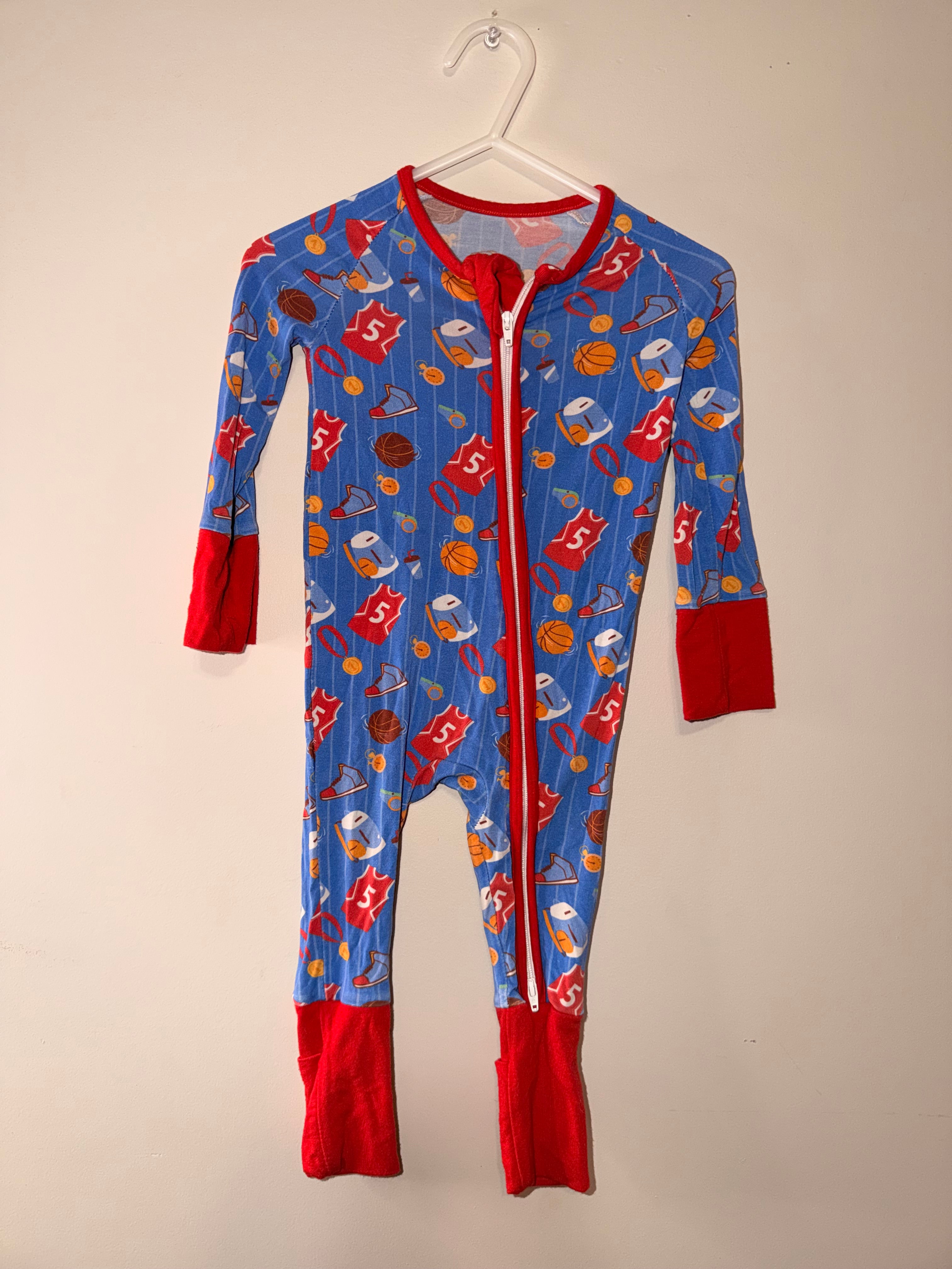 Little Sleepies Basketball Bamboo Onesie - 6/9 Month