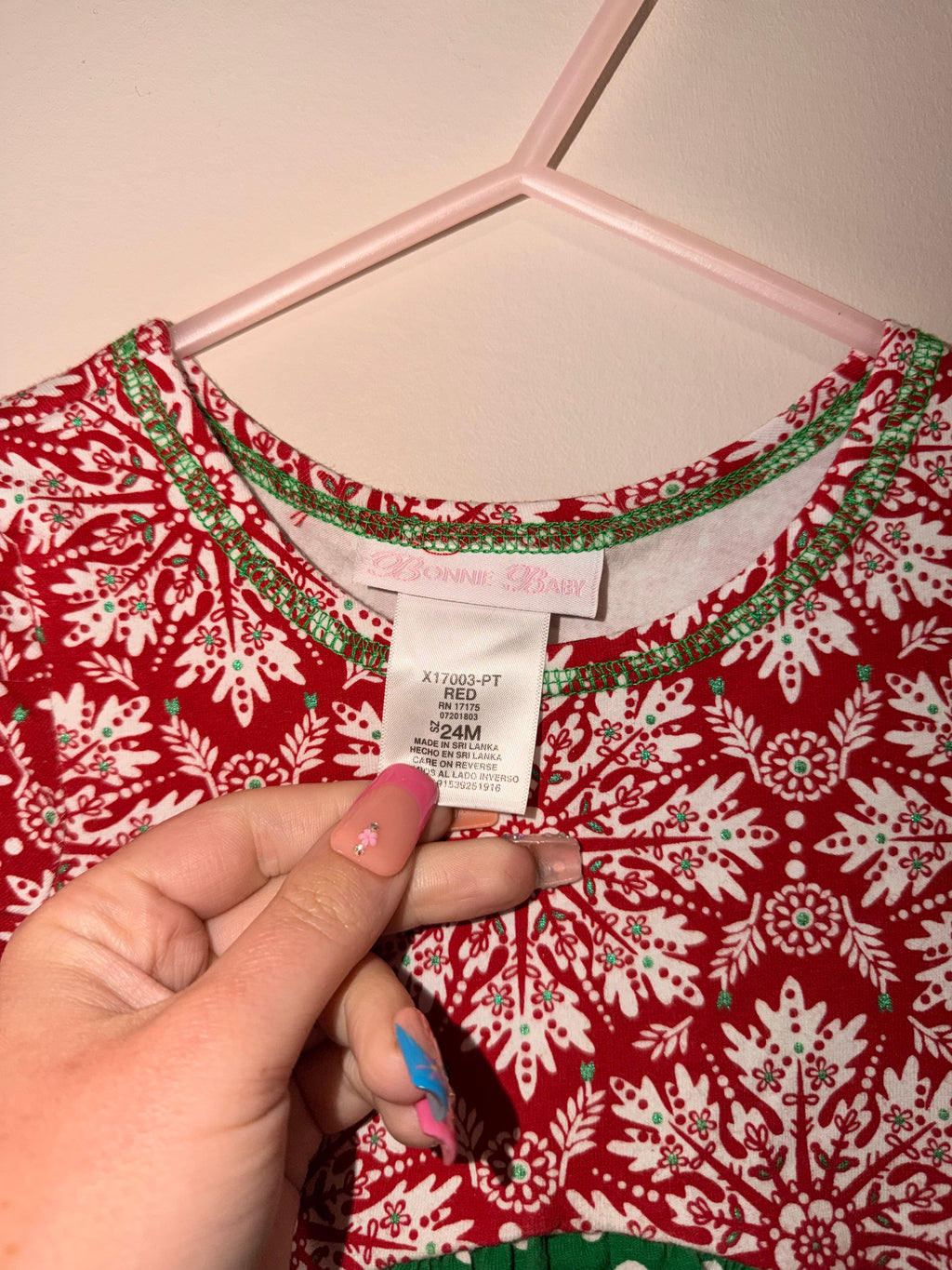 Bonnie Baby Girls Christmas Dress - 24 Month