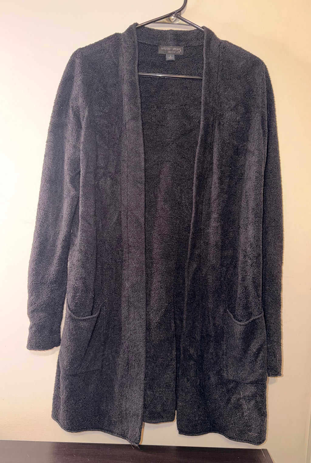 Barefoot Dreams CozyChic Lite Bamboo Cardigan Black - Small