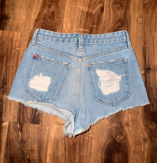 BDG Urban Outfitters Hi Rise Distressed Denim Shorts - 26”