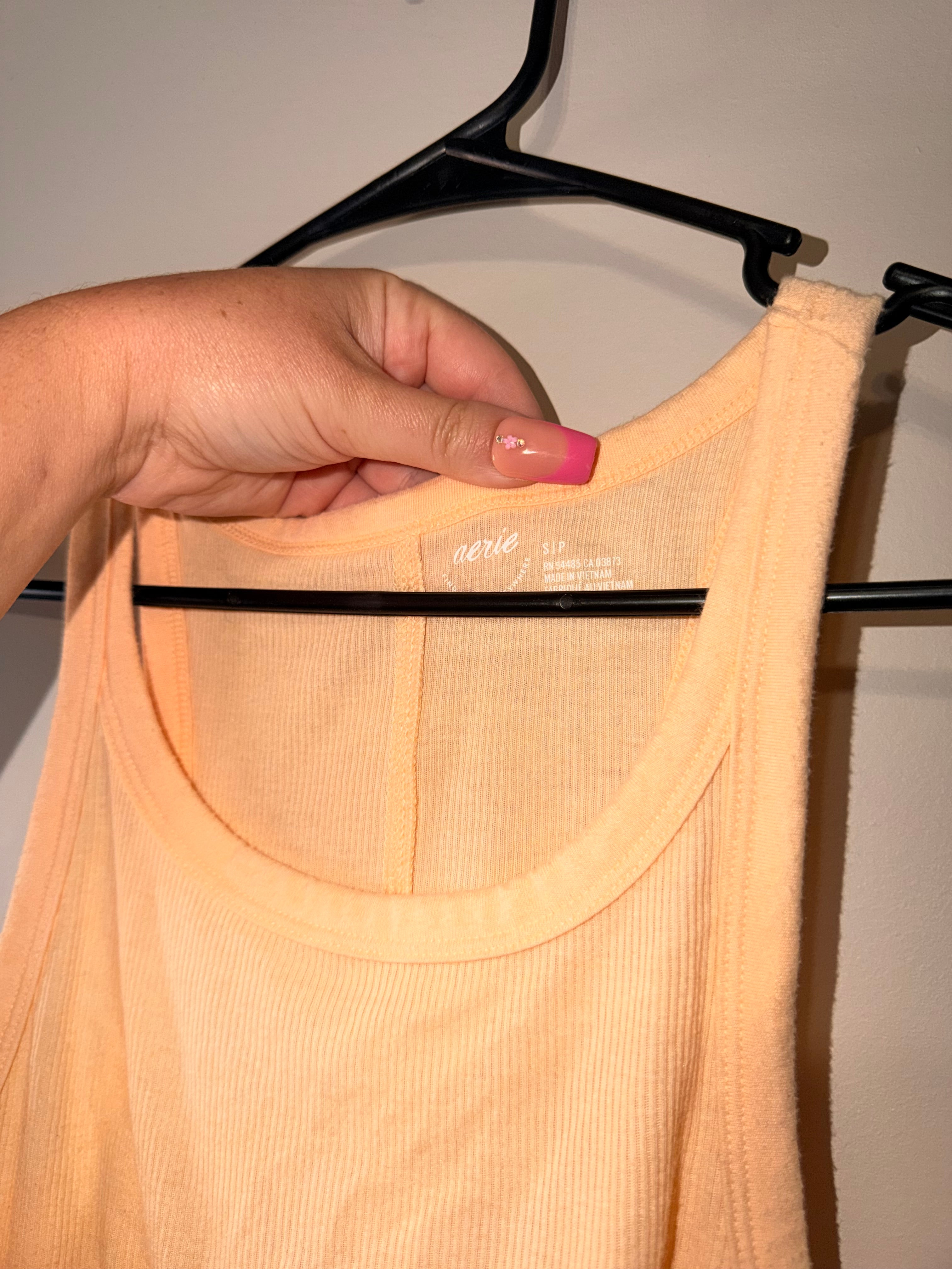 Aerie Orange Ribbed Tank Top - Small