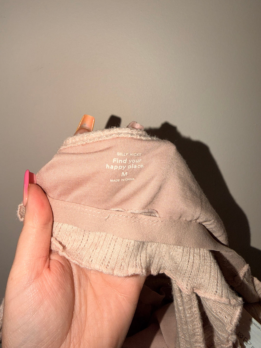 Gilly Hicks Ribbed Cotton Bralette - Medium