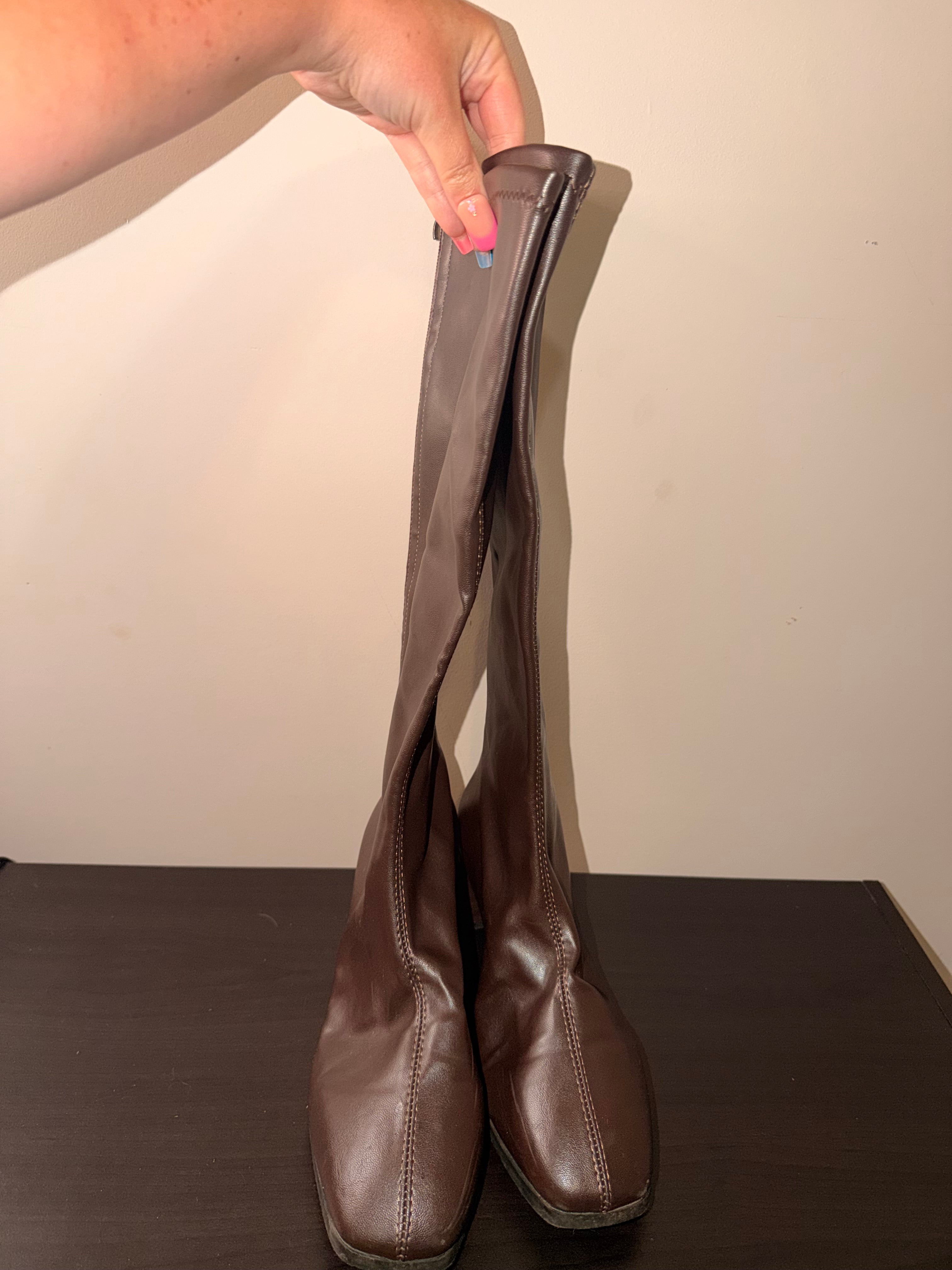 Boutique Brown Knee High Boots -  9.5