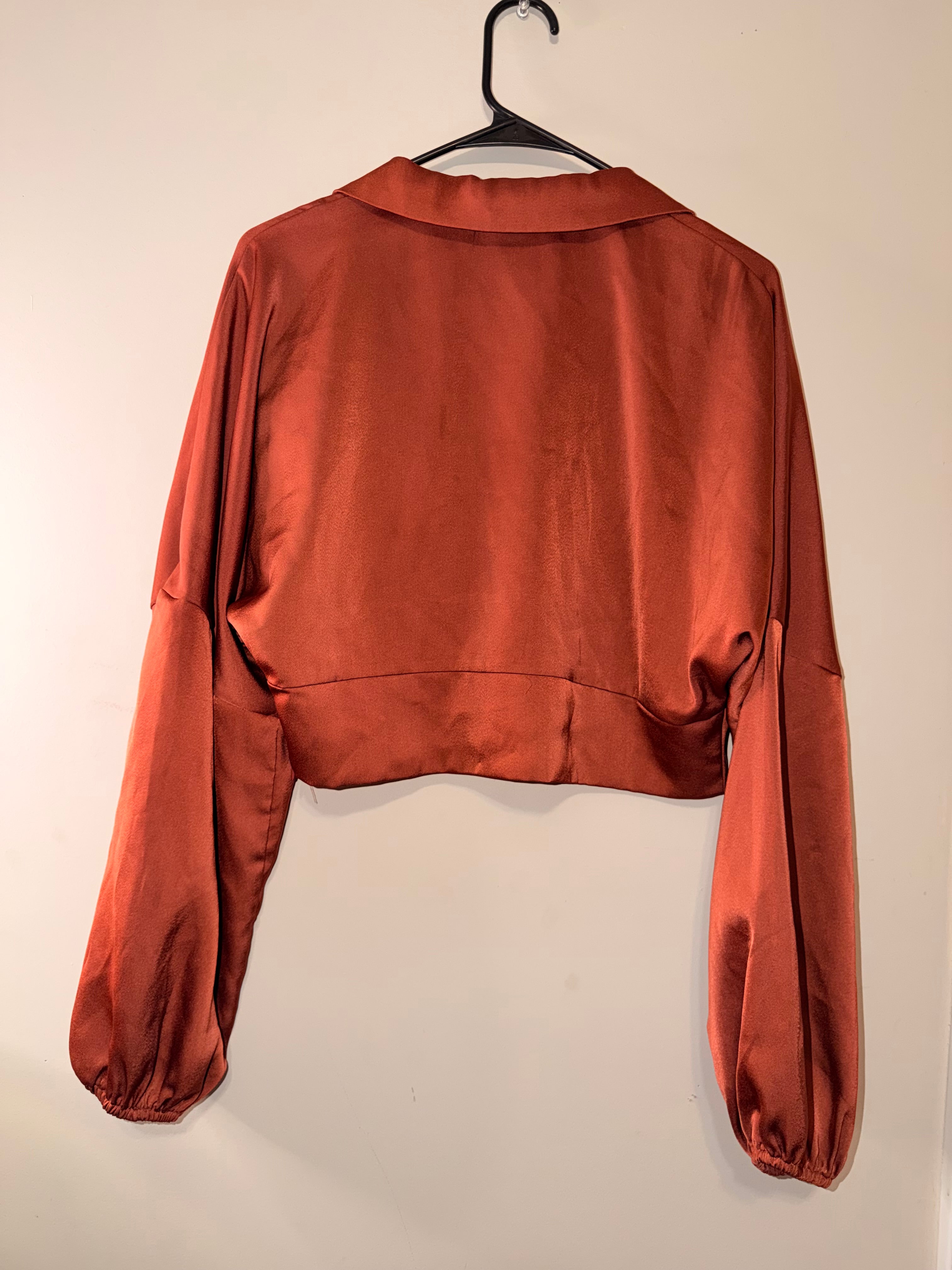 Entro Boutique Burnt Orange Blouse - Large