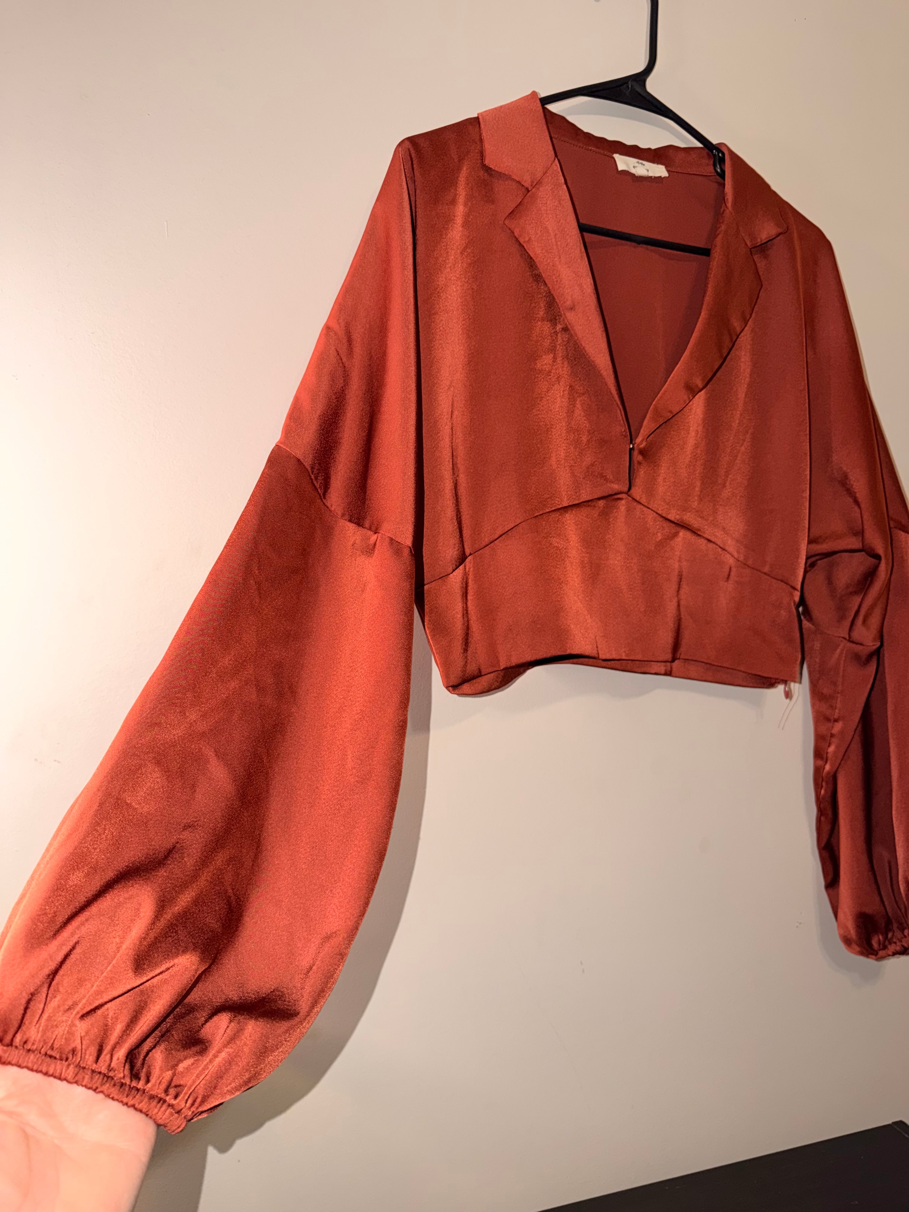 Entro Boutique Burnt Orange Blouse - Large