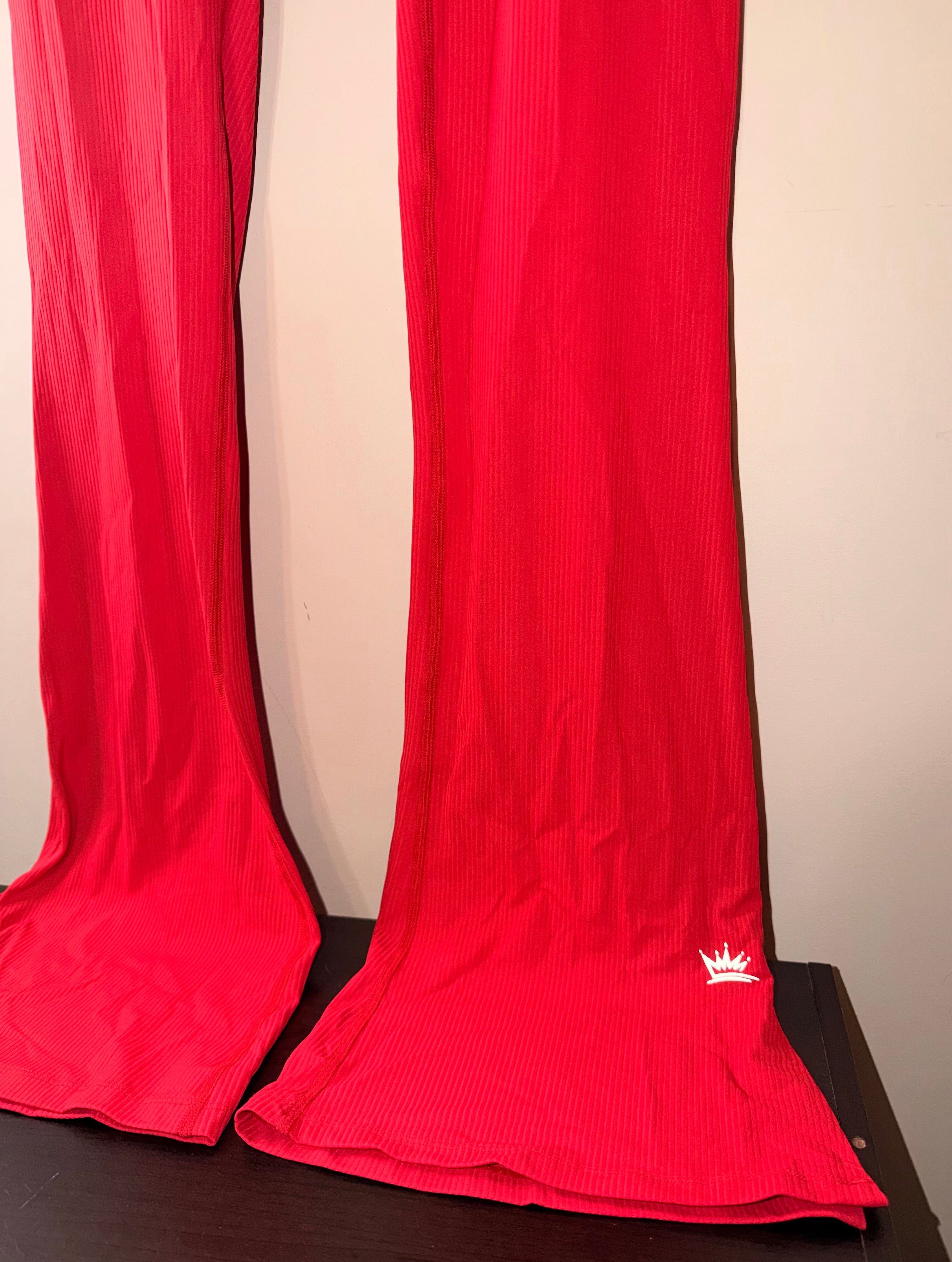 Royal Athletics Ribbed Flare Leggings - Large