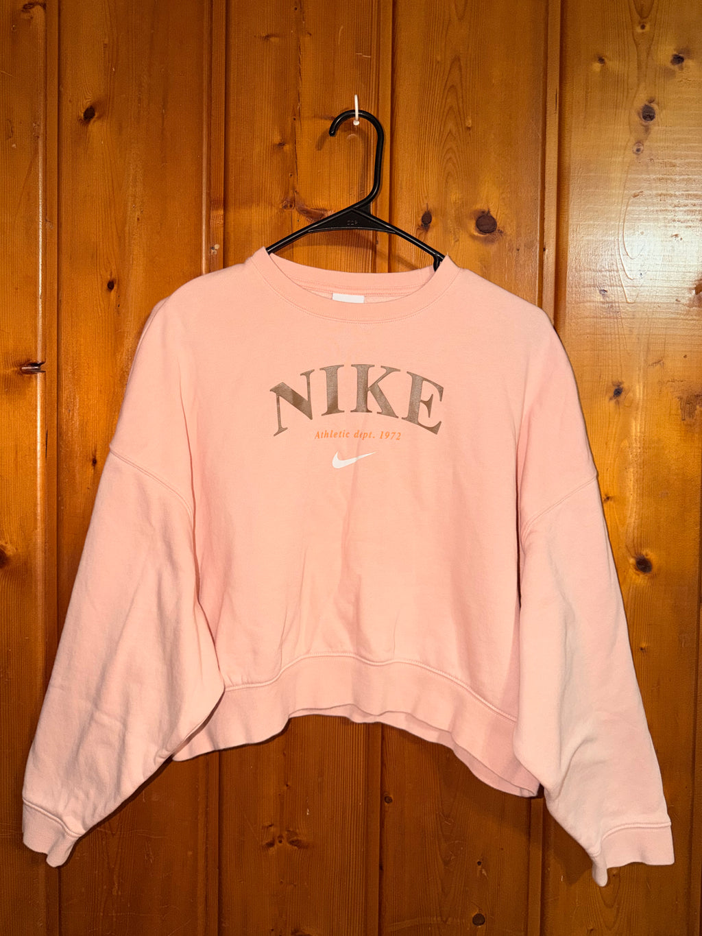 Nike Girls Logo Crop Crewneck - Large