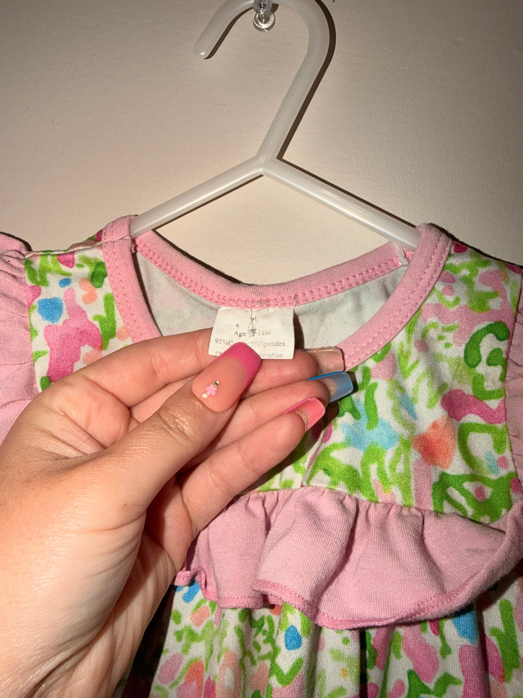 Boutique Girls Ruffle Floral Top - 12/18 Month