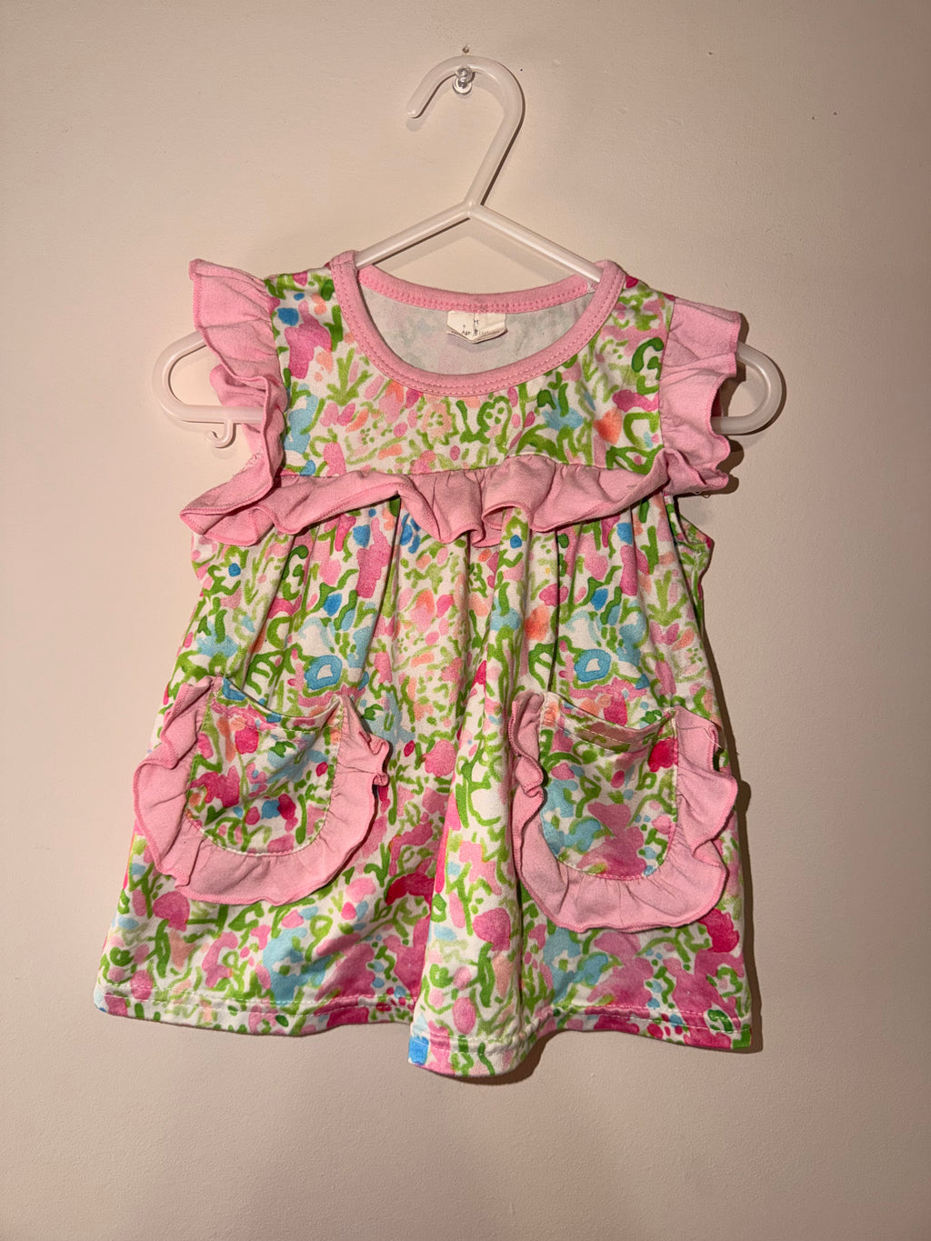 Boutique Girls Ruffle Floral Top - 12/18 Month