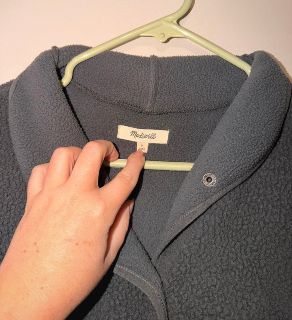 Madewell Re)Sourced Popover Sherpa Jacket - Medium