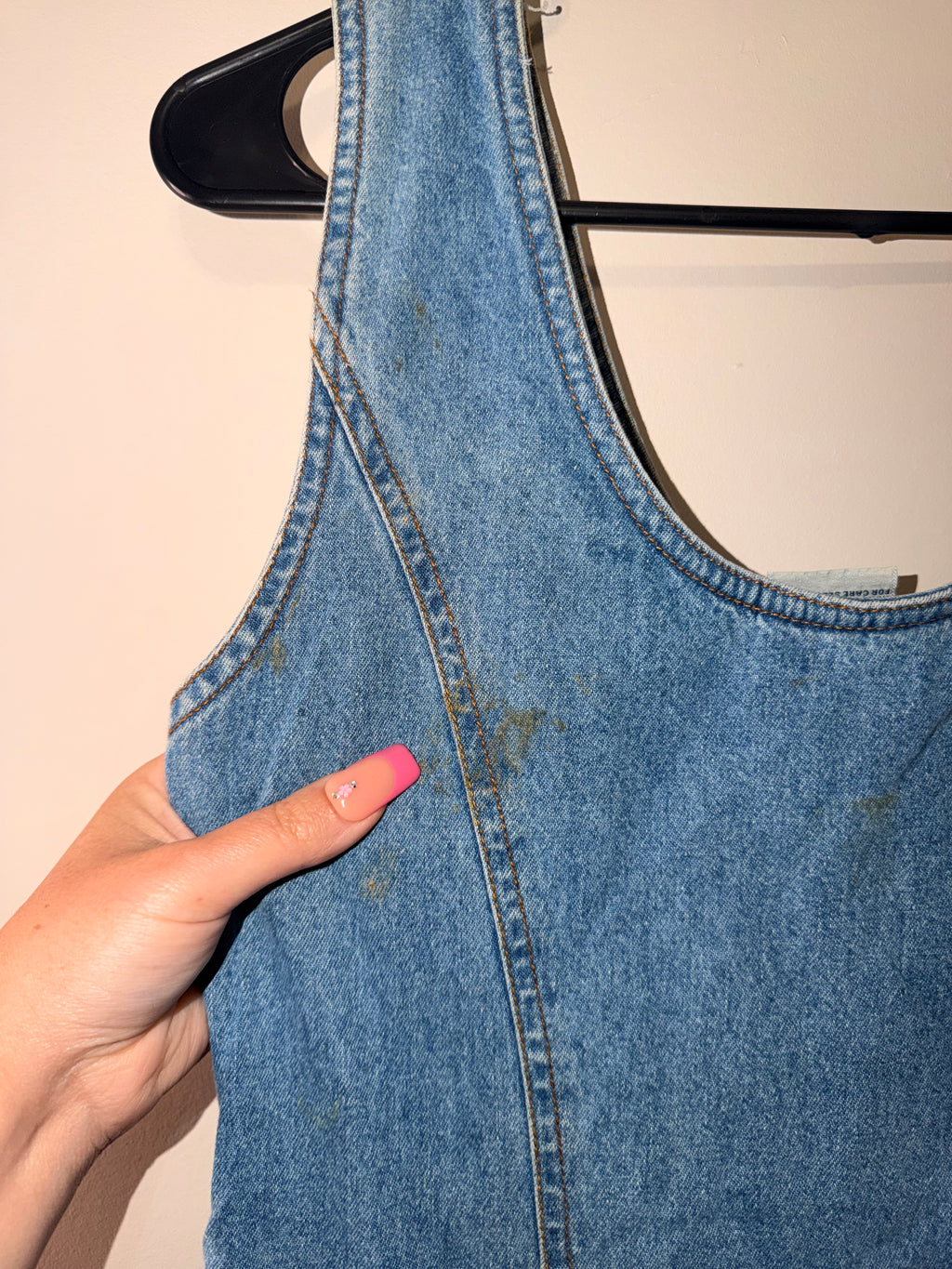 Tickets Clothing Vintage Denim Romper - 7/8