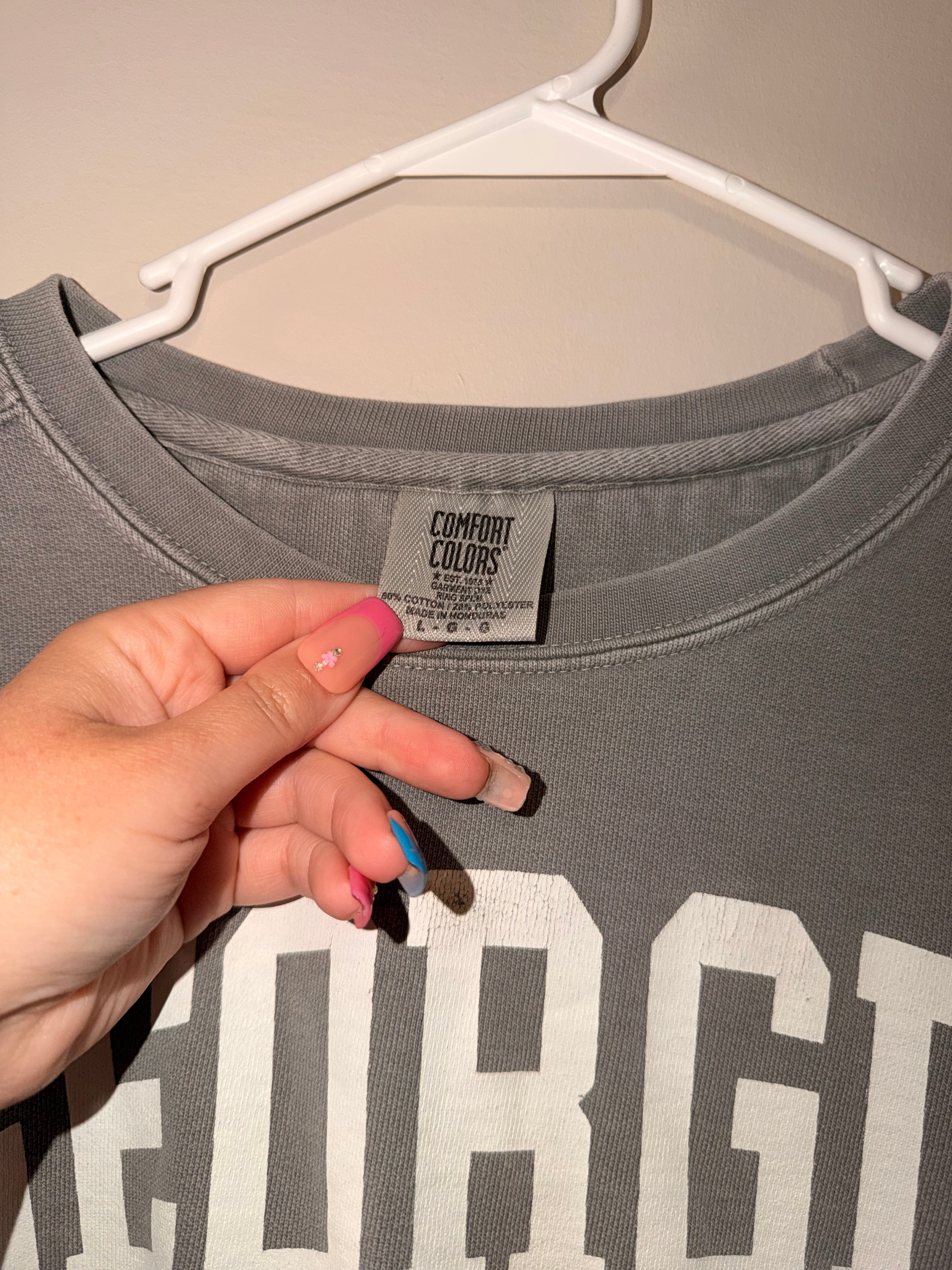 Comfort Colors Georgia Gray Crewneck - Large