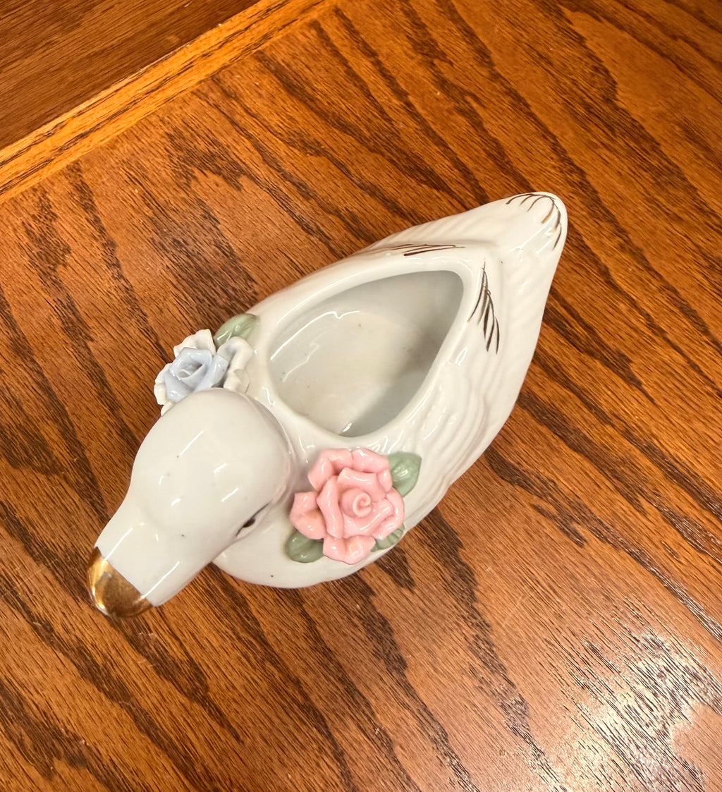 Vintage Japan Duck Floral Planter