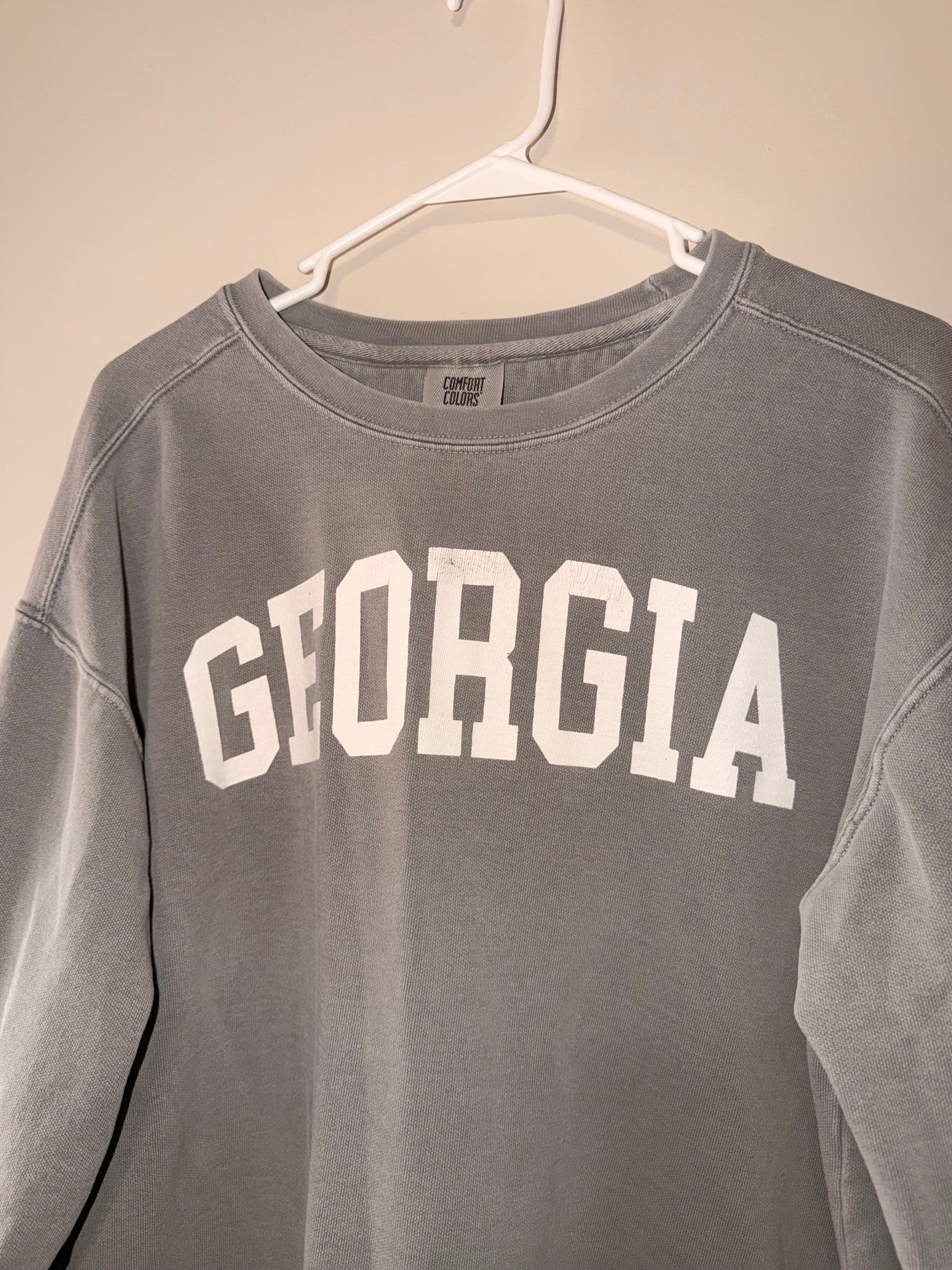 Comfort Colors Georgia Gray Crewneck - Large