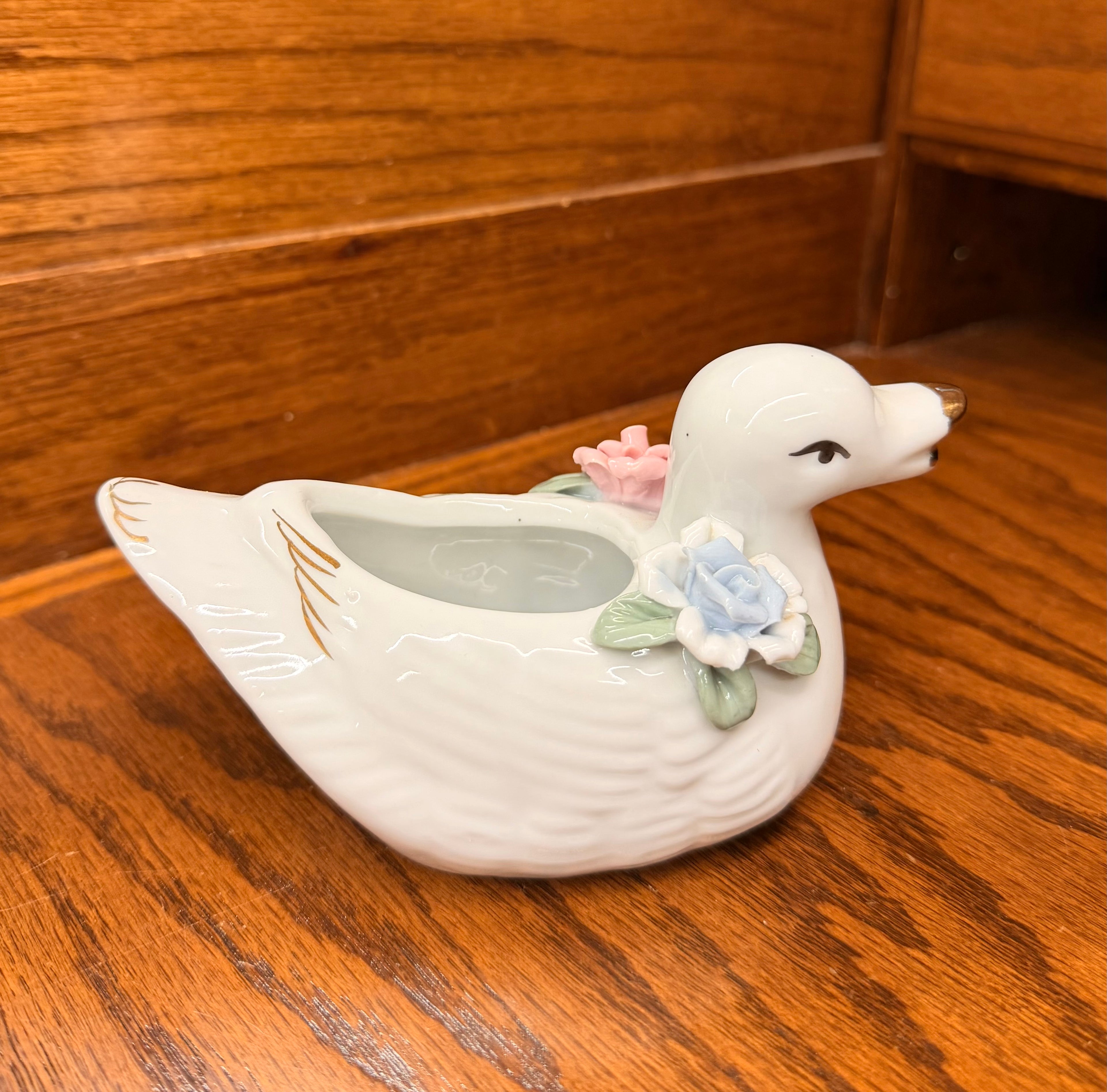 Vintage Japan Duck Floral Planter