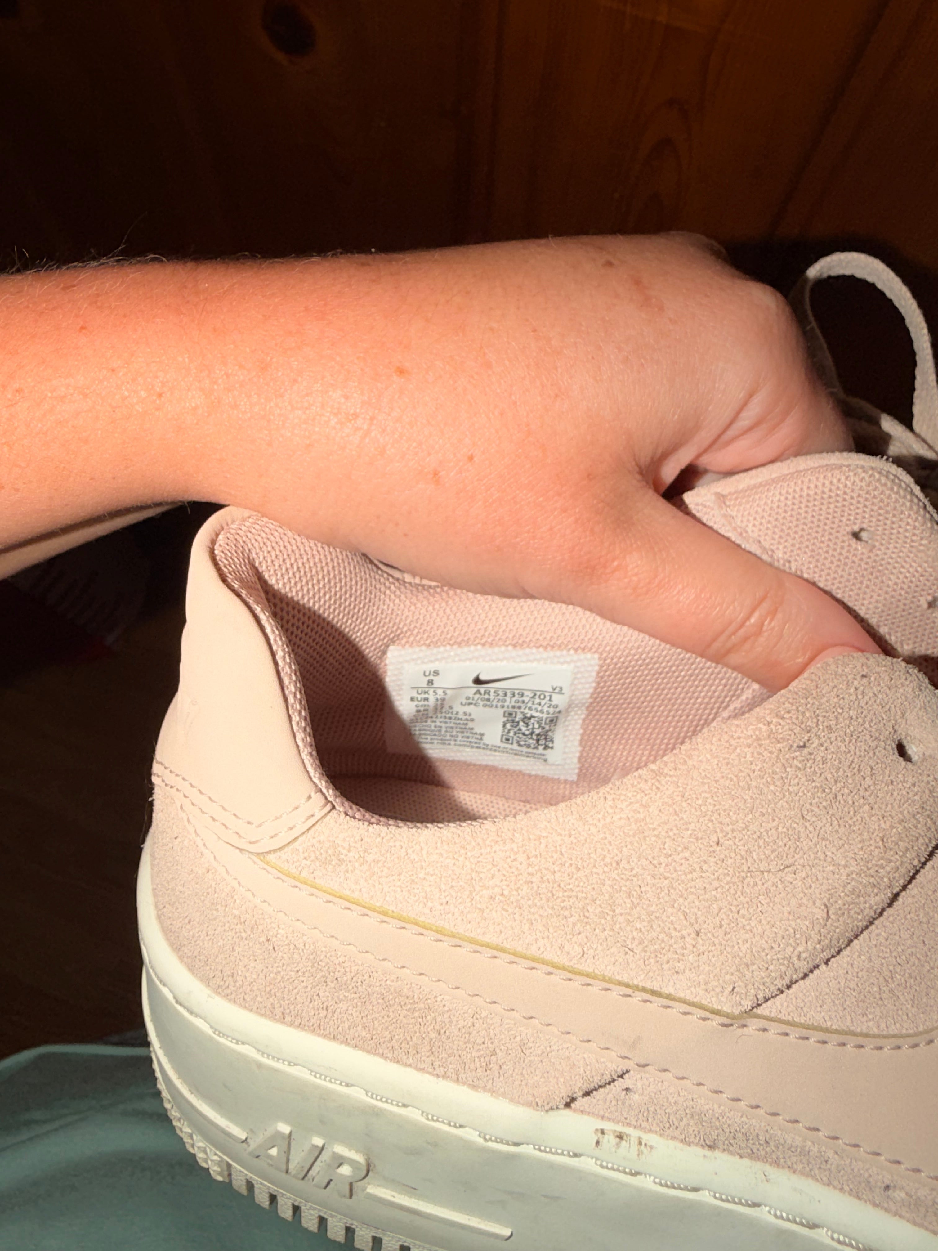 Nike Air Force 1 Particle Beige Tennies Shoes - 8 Womens