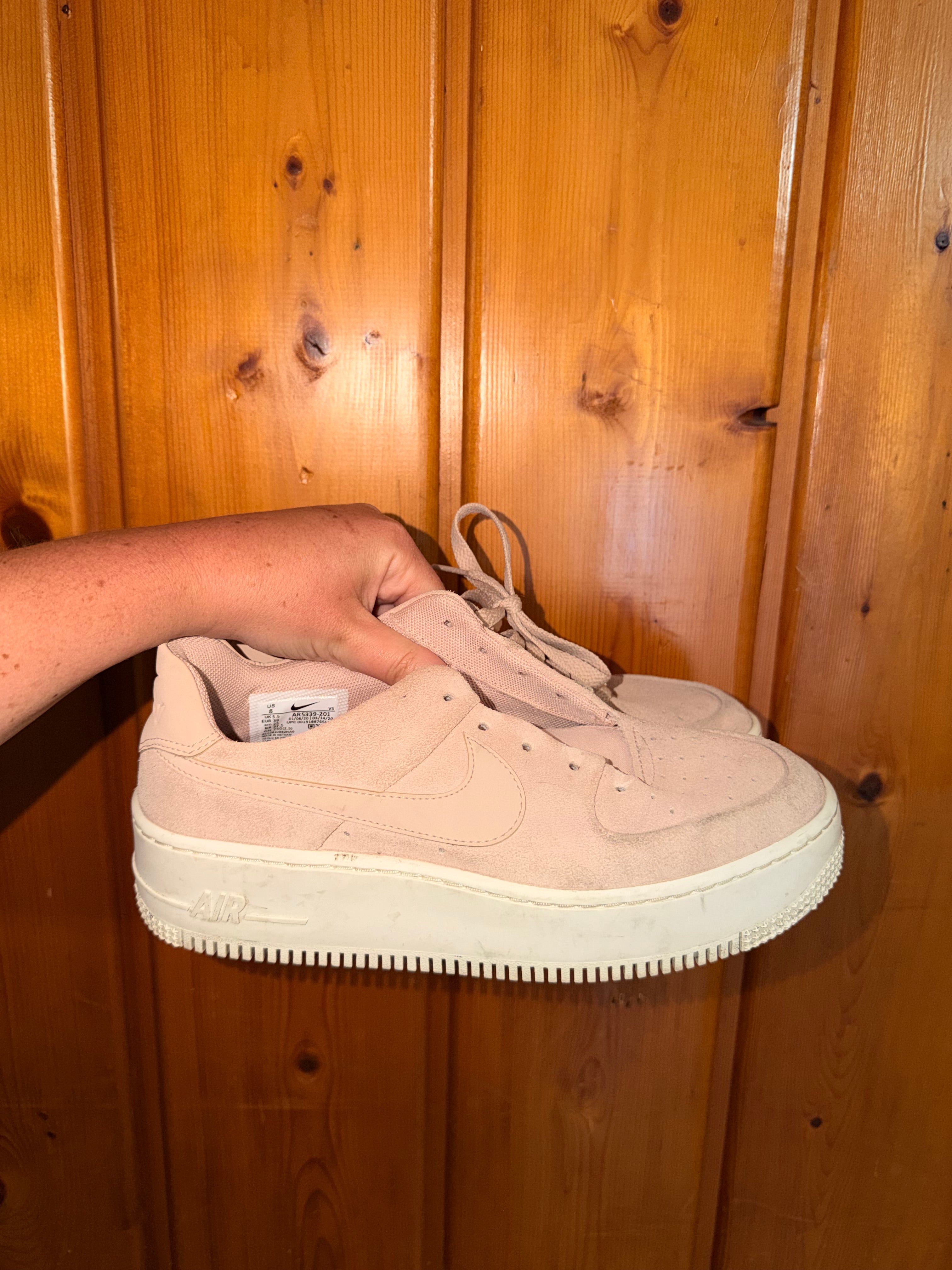 Nike Air Force 1 Particle Beige Tennies Shoes - 8 Womens
