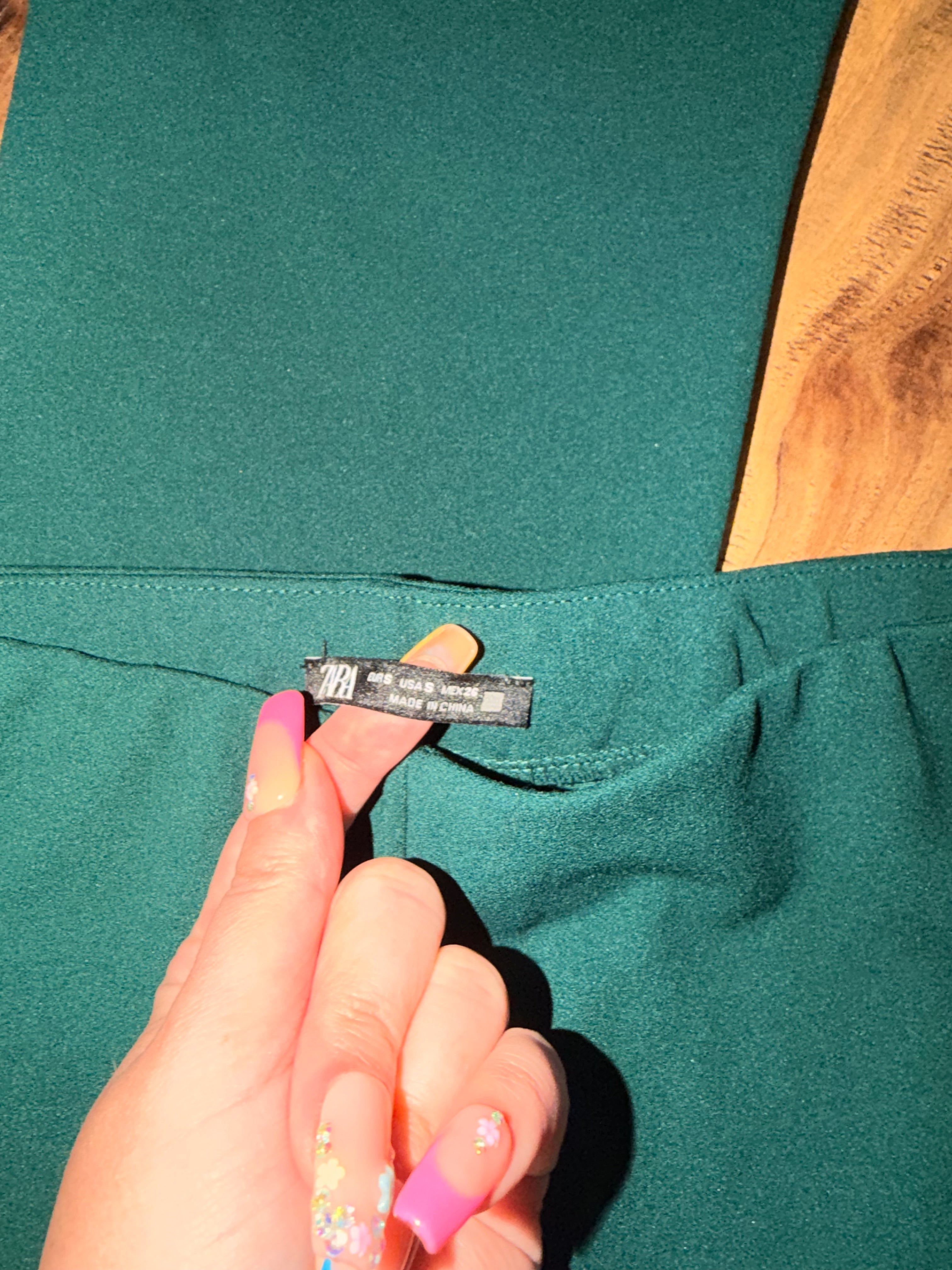Zara Green Flare Pants - Small