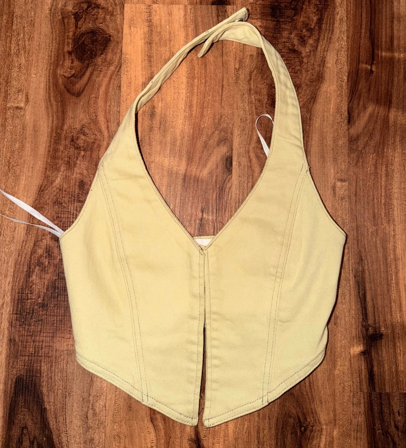 Pacsun Corset Denim Halter Tank Top - XS