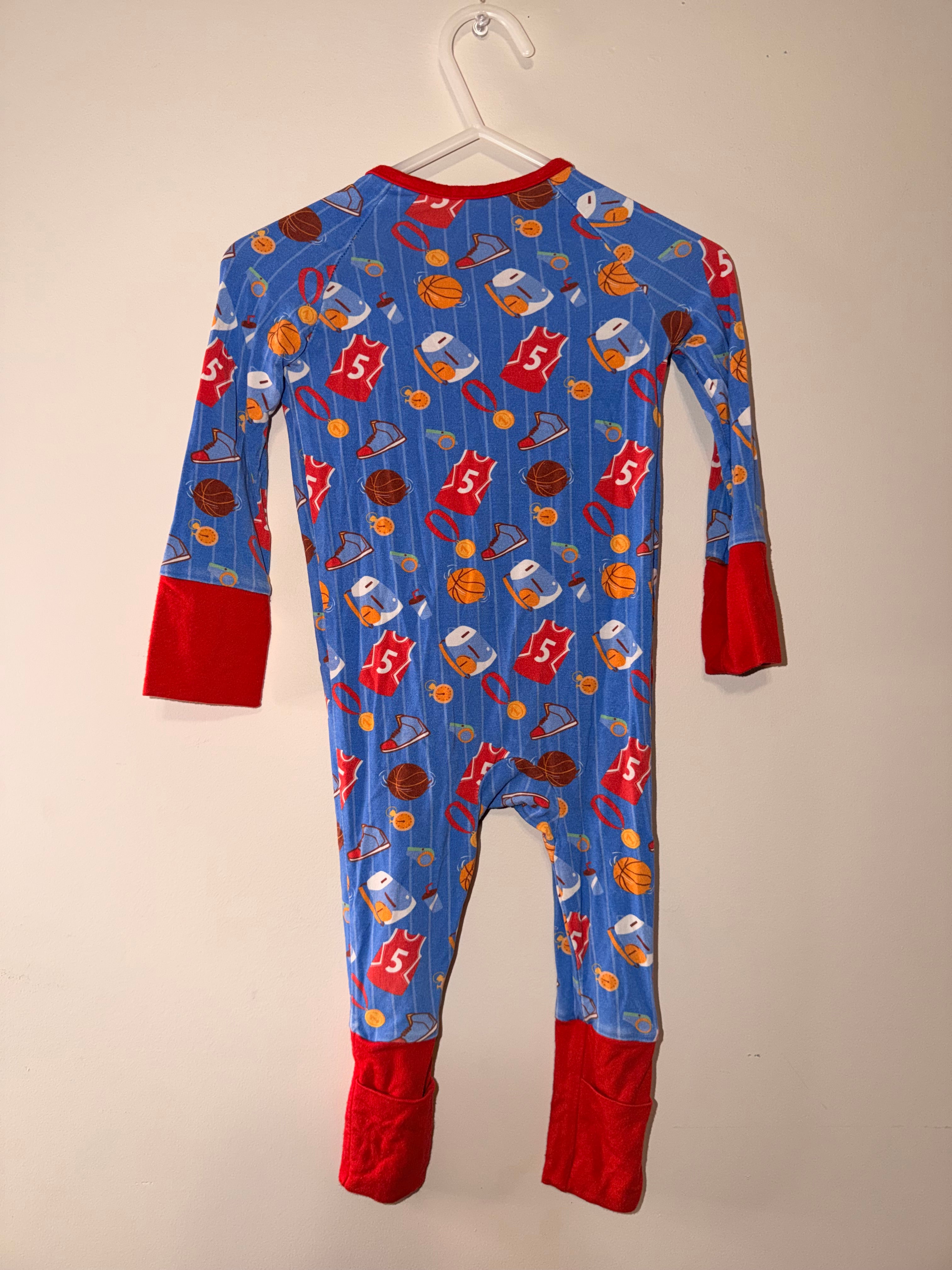 Little Sleepies Basketball Bamboo Onesie - 6/9 Month