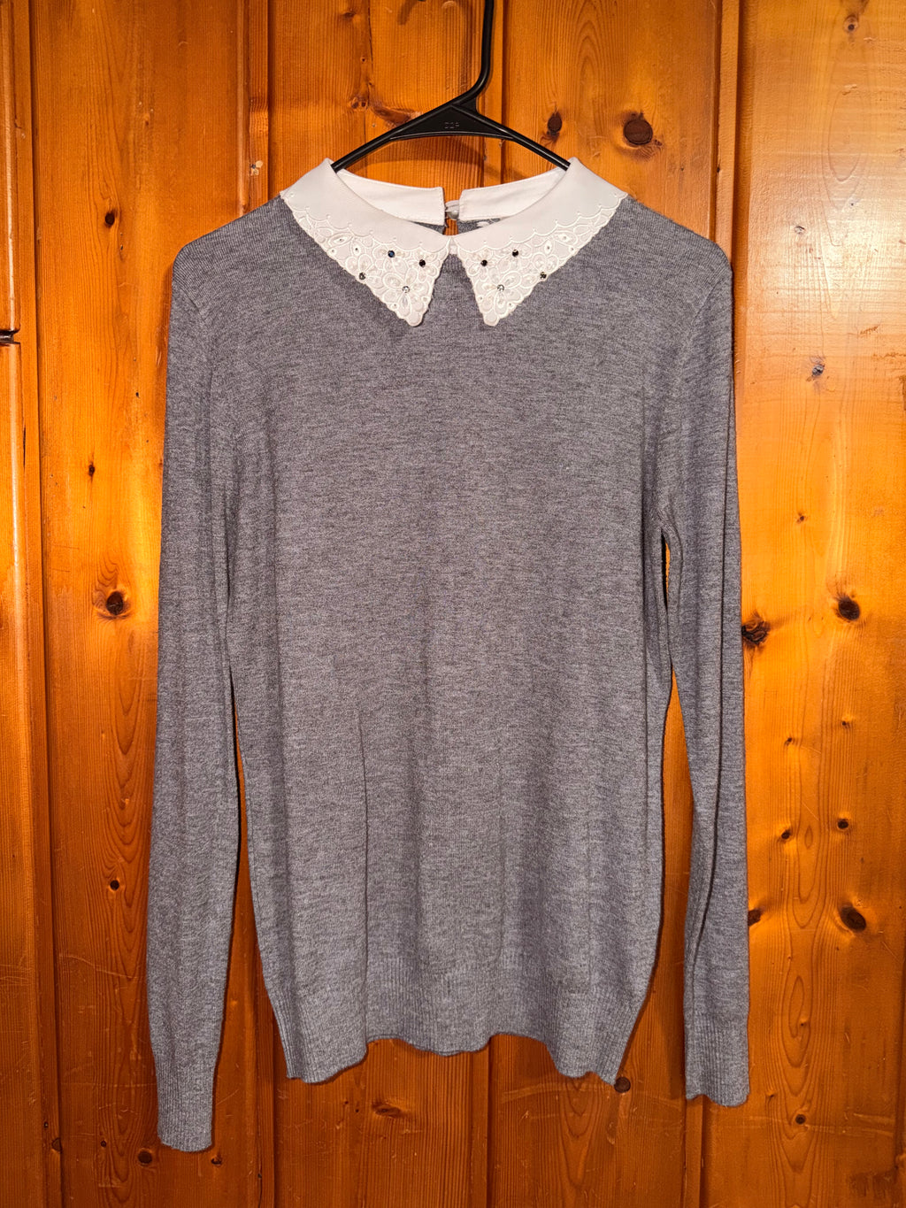 Vila Milano Collared Sweater Blouse - Medium