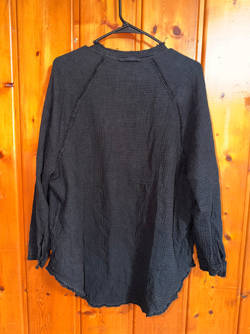 Aerie Gauzy Lightweight Button Oversized Shacket - XS