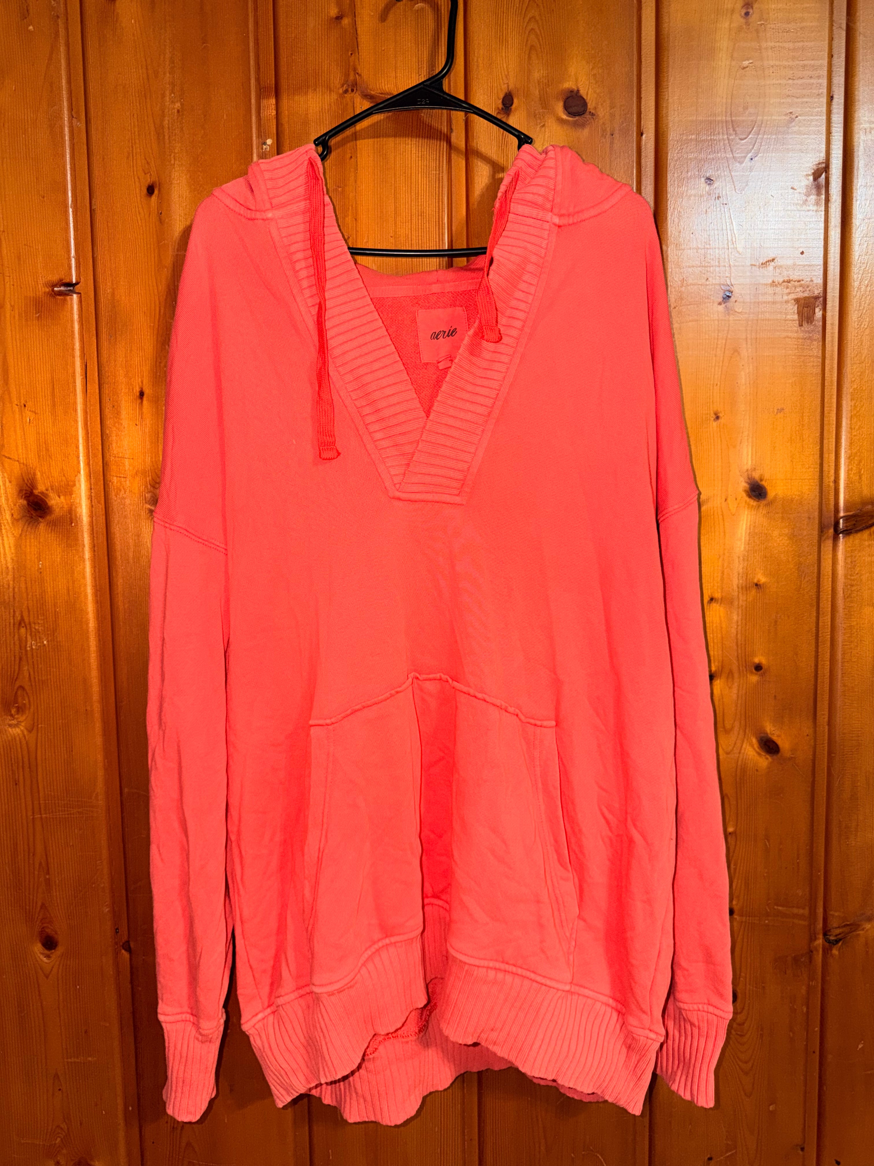 Aerie Ribbed Hooded Oversized Crewneck - Large